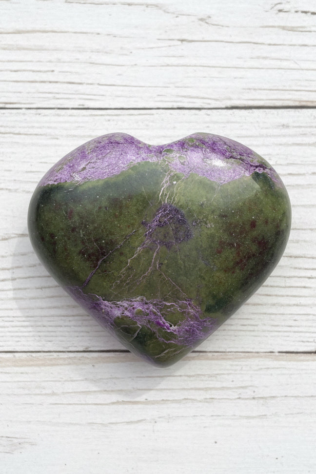 Atlantisite Stichtite Heart Crystal 92 grams AH07