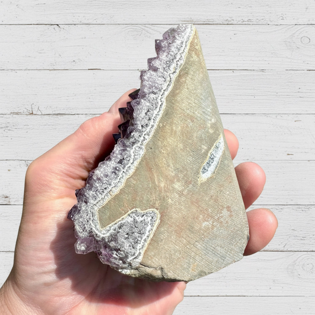 Amethyst Druzy Standing Cut Base 417 grams NSACB03