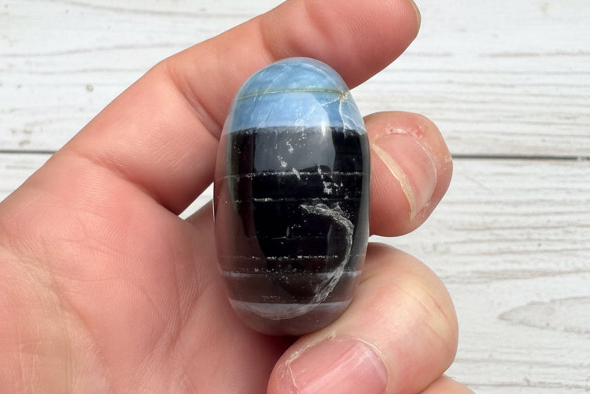 Owyhee Blue Opal Palmstone 73 grams BOP12