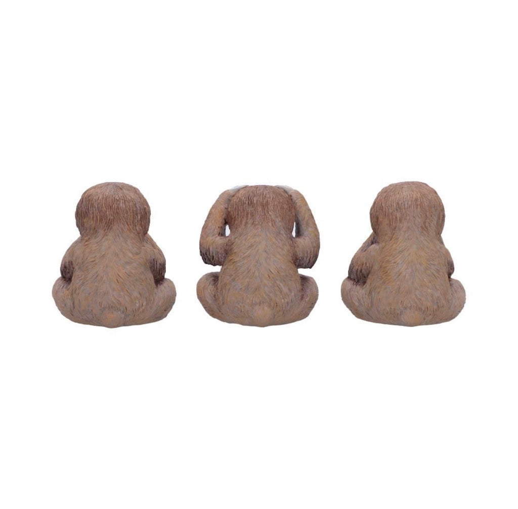 Three Wise Sloths See No Evil Set 8cm