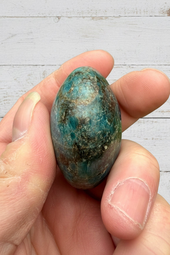 Blue Apatite Palmstone 72 grams NBAP14