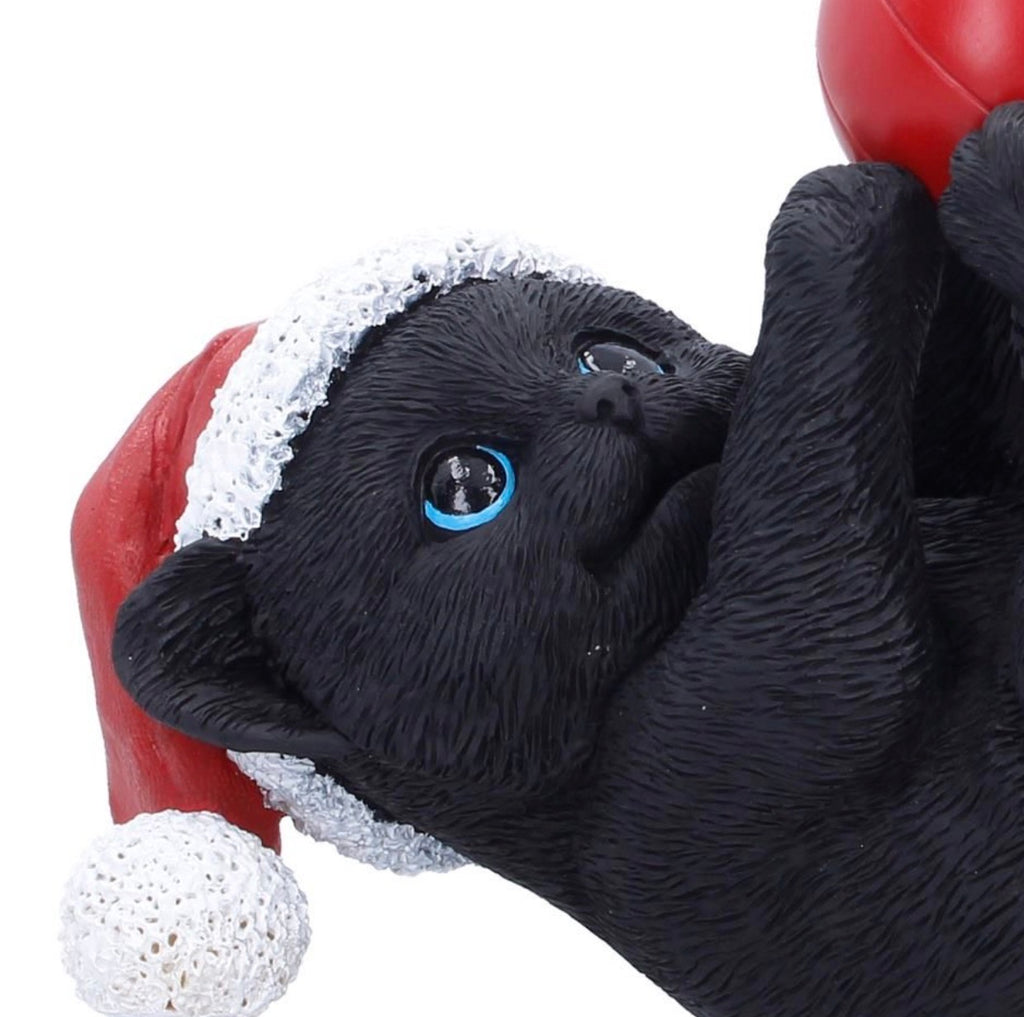 Jingle Paws Black Cat Christmas Ornament 13.5cm