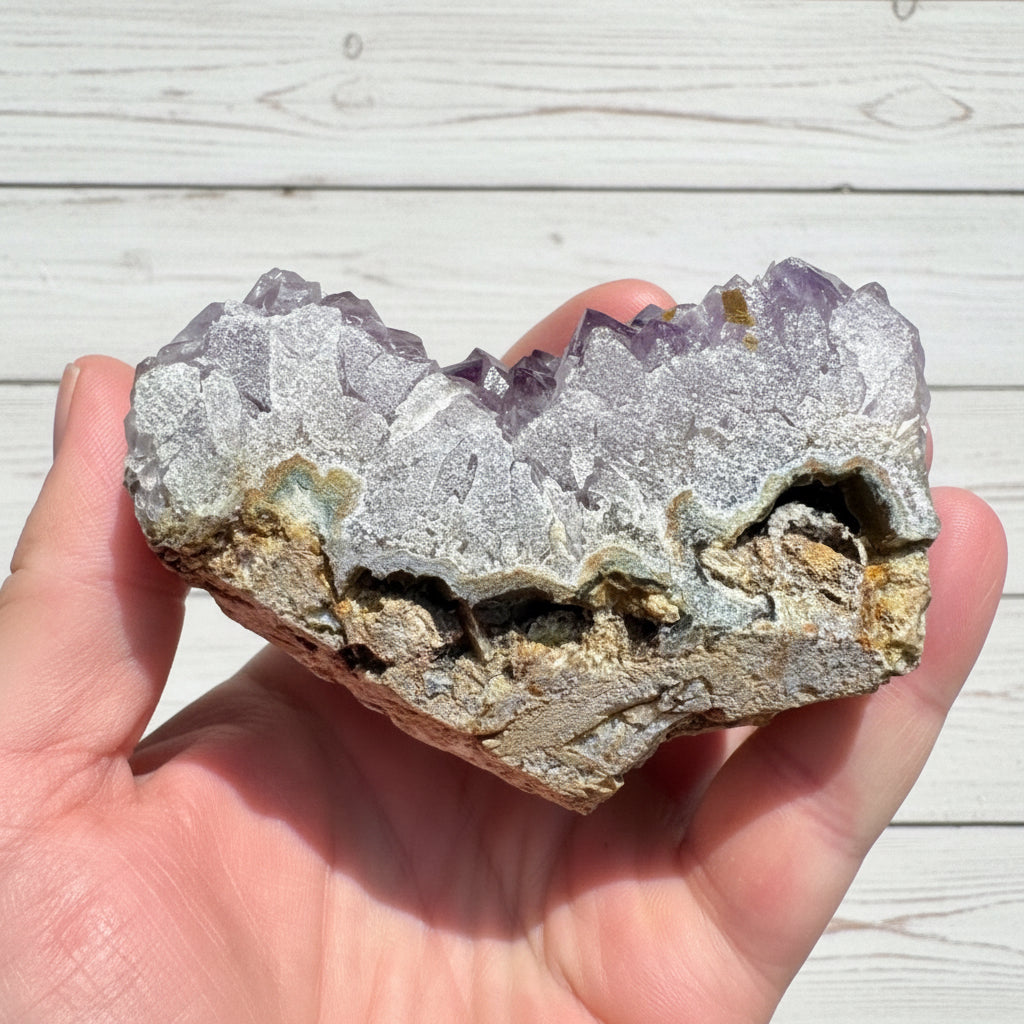 Amethyst Druzy Standing Cut Base 495 grams NSACB06