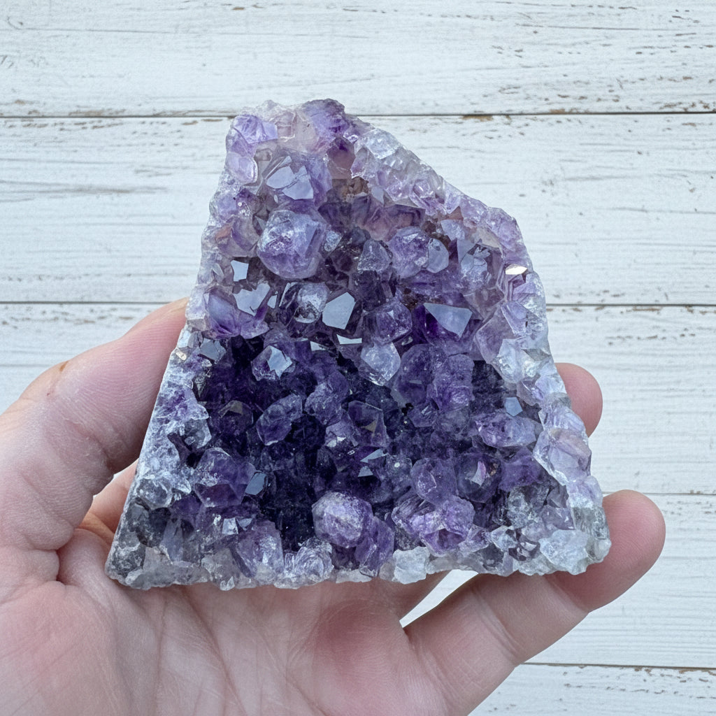 Amethyst Druzy Standing Cut Base 335 grams NPA06