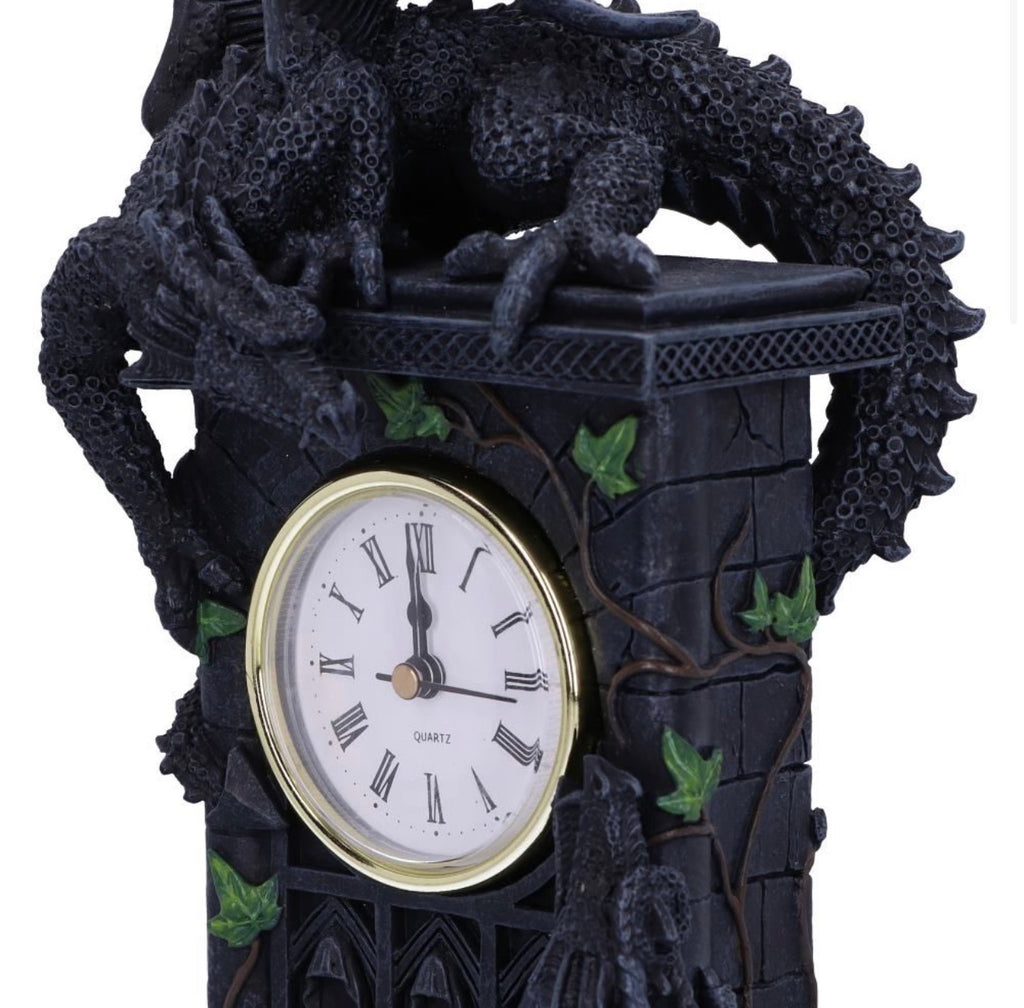Duelling Dragon Clock 26cm