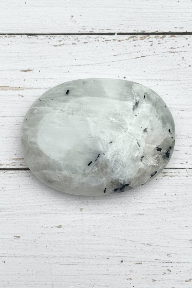 Rainbow Moonstone Palmstone 115 grams RMP02