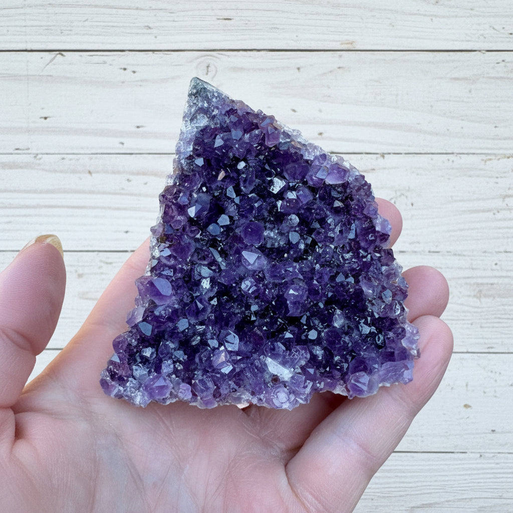 Amethyst Druzy Standing Cut Base 252 grams NPA11