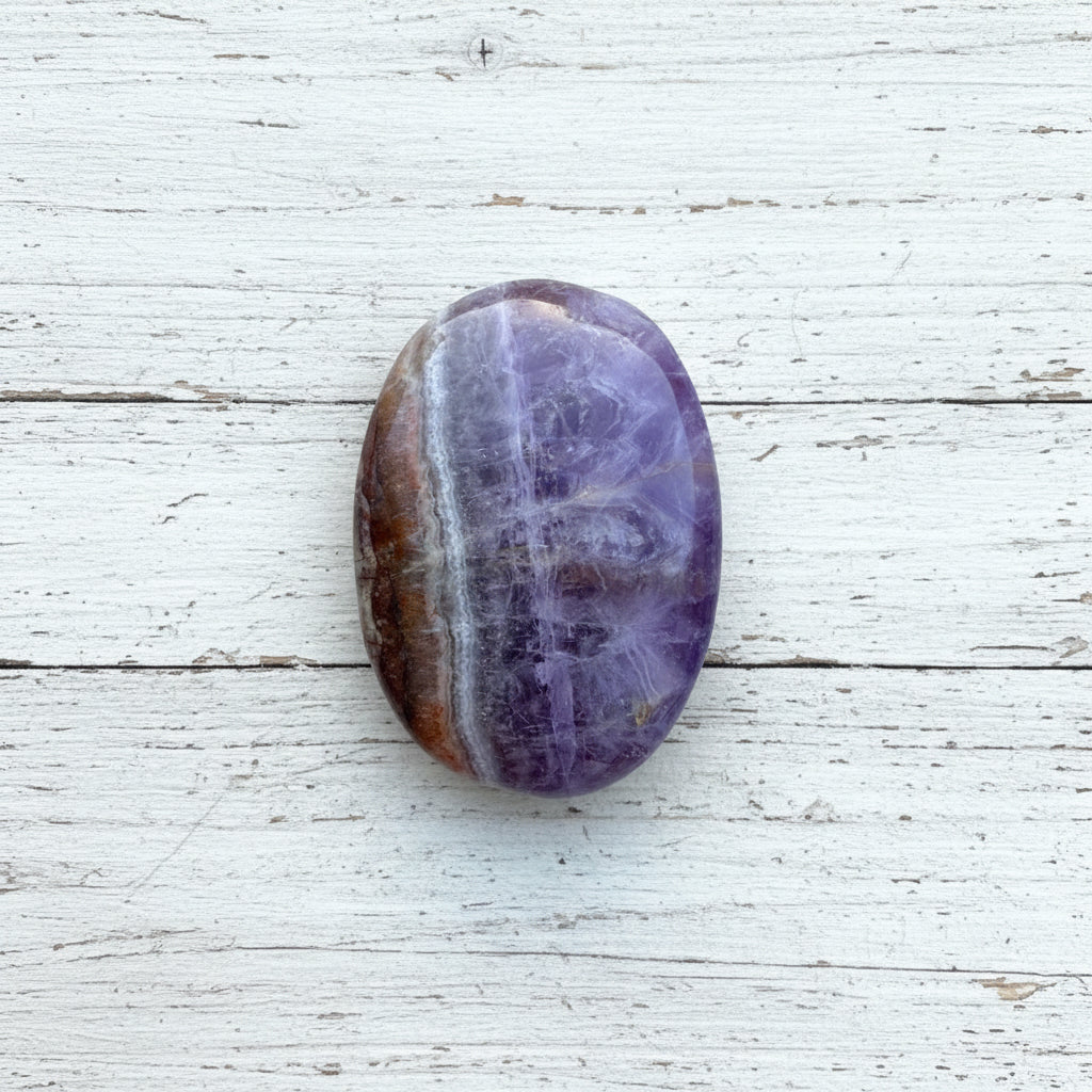 Mexican Amethyst Lace Agate Palmstone 37 grams ALAP10