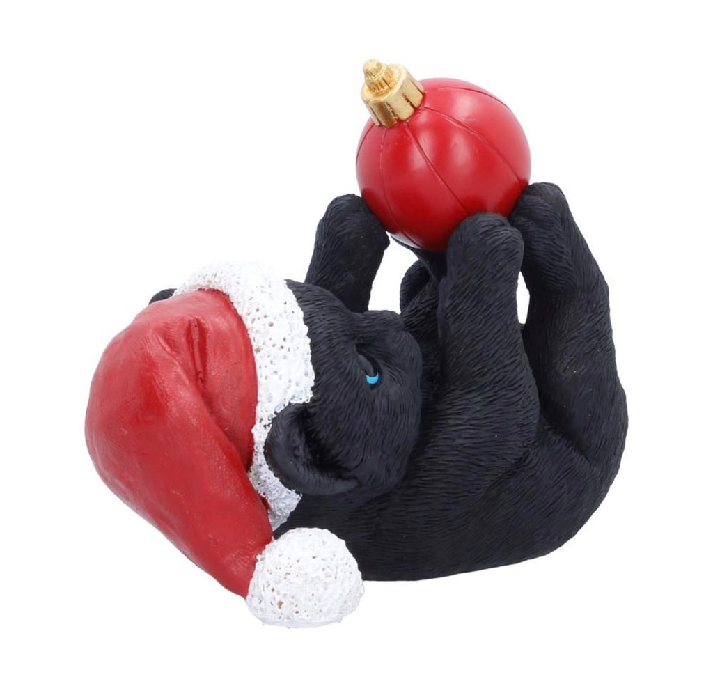 Jingle Paws Black Cat Christmas Ornament 13.5cm
