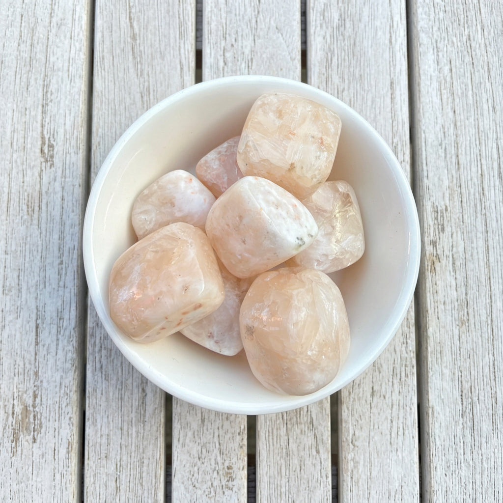 Stilbite Polished Tumblestone Crystal