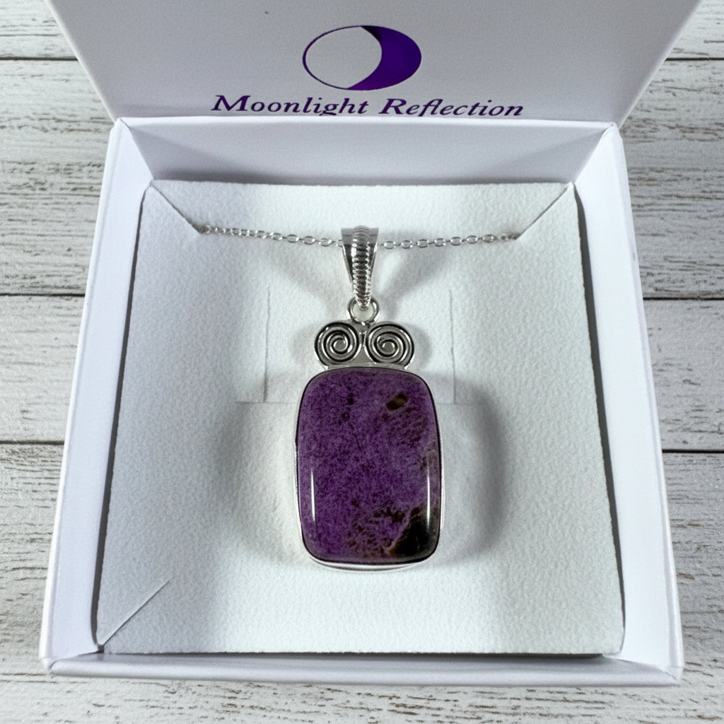 925 Sterling Silver Stichtite Pendant