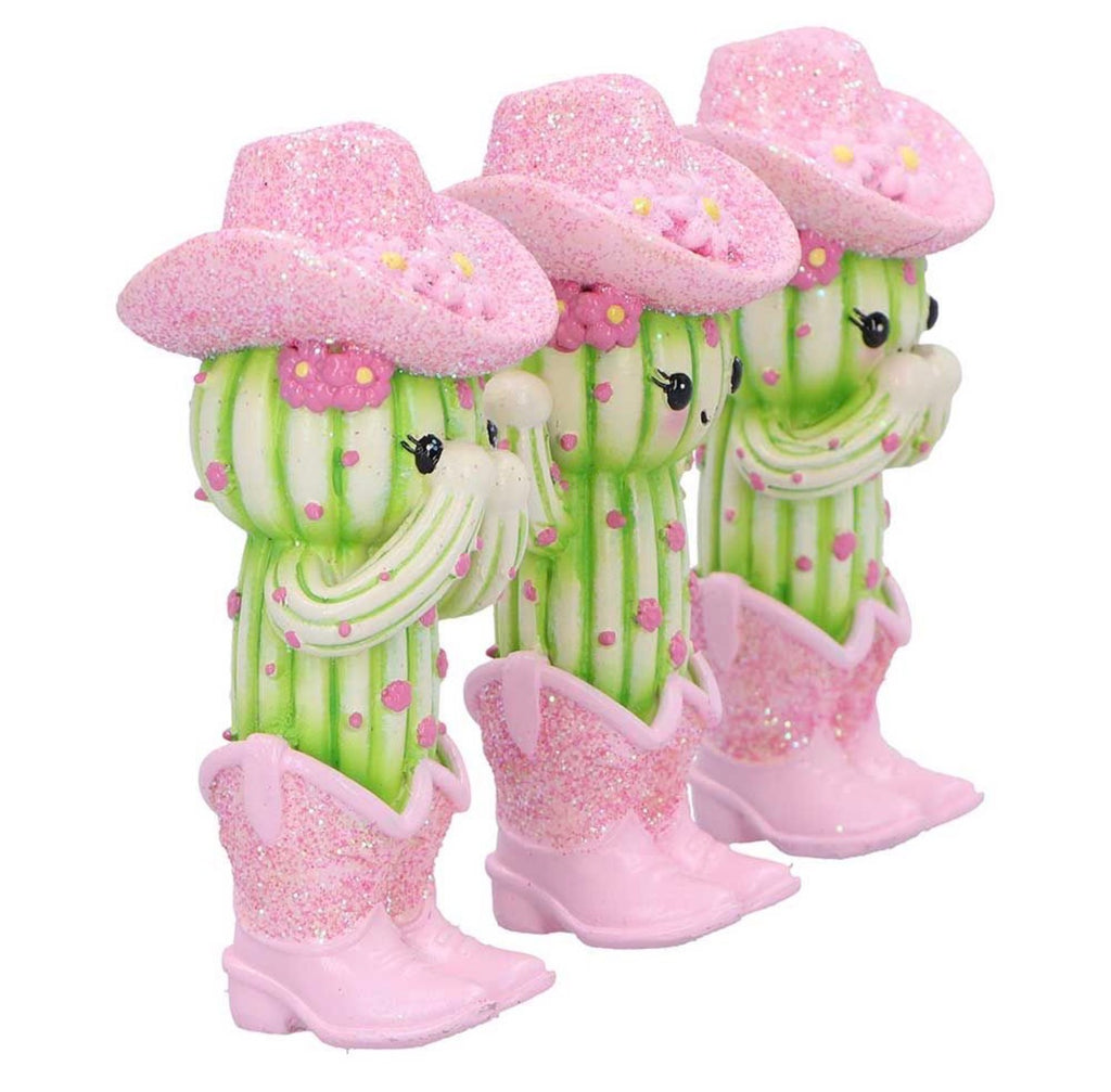 Three Wise Cacti See No Evil Set 9.5cm