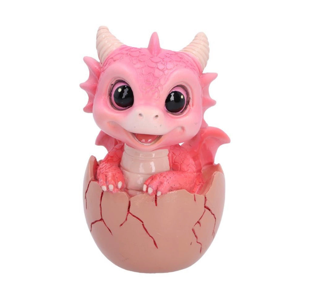 Shellbound (Pink) Baby Dragon in Egg Ornament 8.6cm