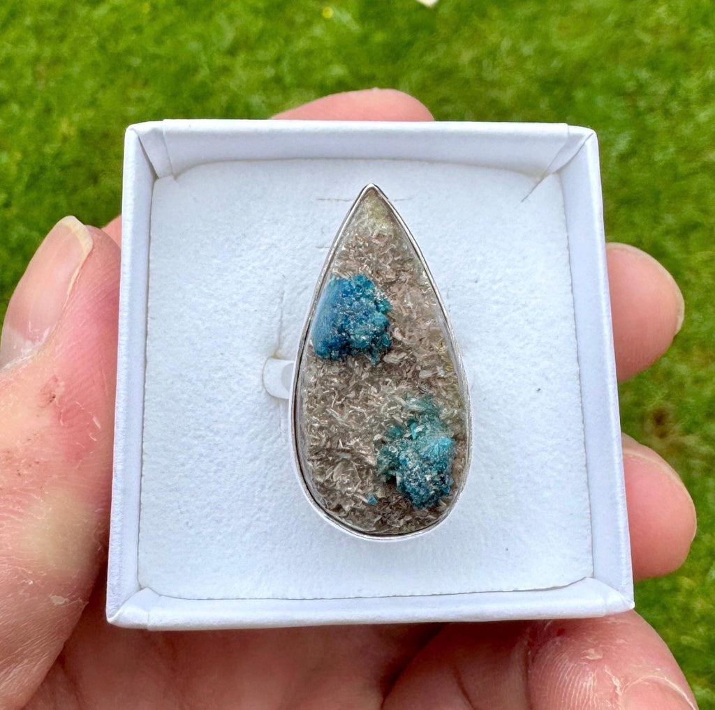 925 Sterling Silver Cavansite Ring