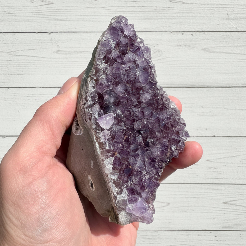 Amethyst Druzy Standing Cut Base 417 grams NSACB03
