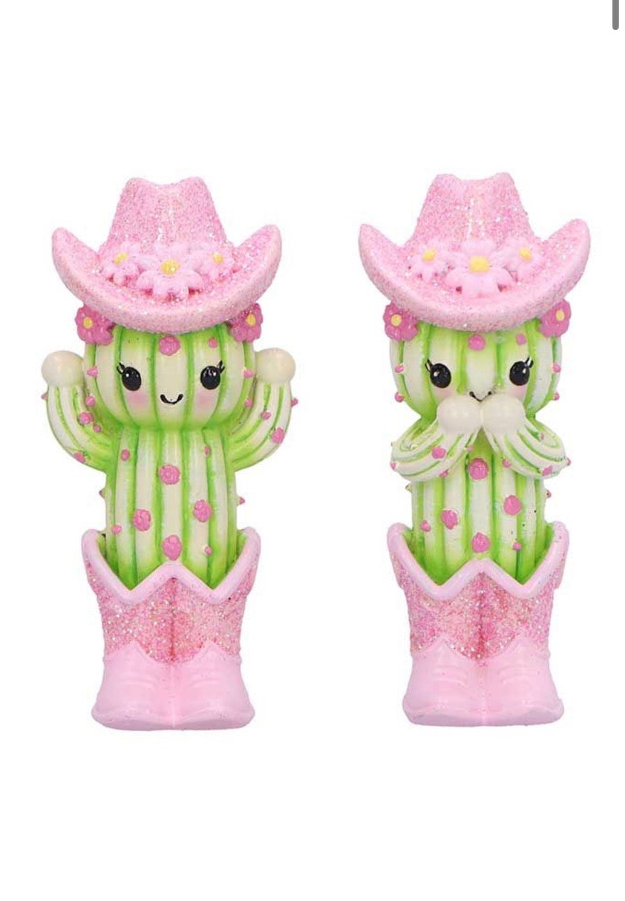 Three Wise Cacti See No Evil Set 9.5cm