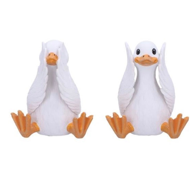 Three Wise Geese See No Evil Set 8.5cm