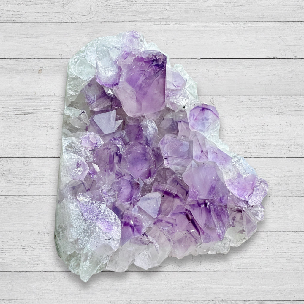 Amethyst Druzy Standing Cut Base 433 grams NSACB07