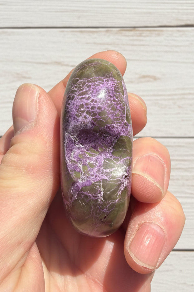 Atlantisite Stichtite Heart Crystal 90 grams AH04
