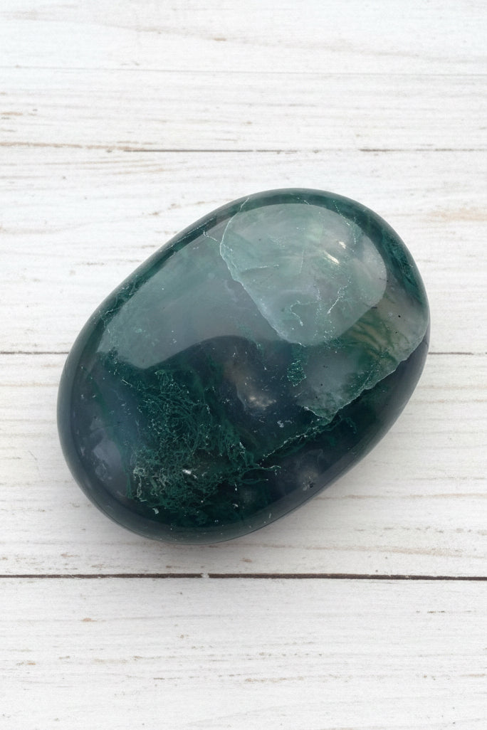 Moss Agate Palmstone 113 grams MAP07