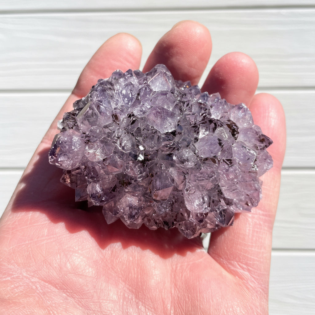 Amethyst Flower Cluster with Rutile inclusions 119 grams APF04