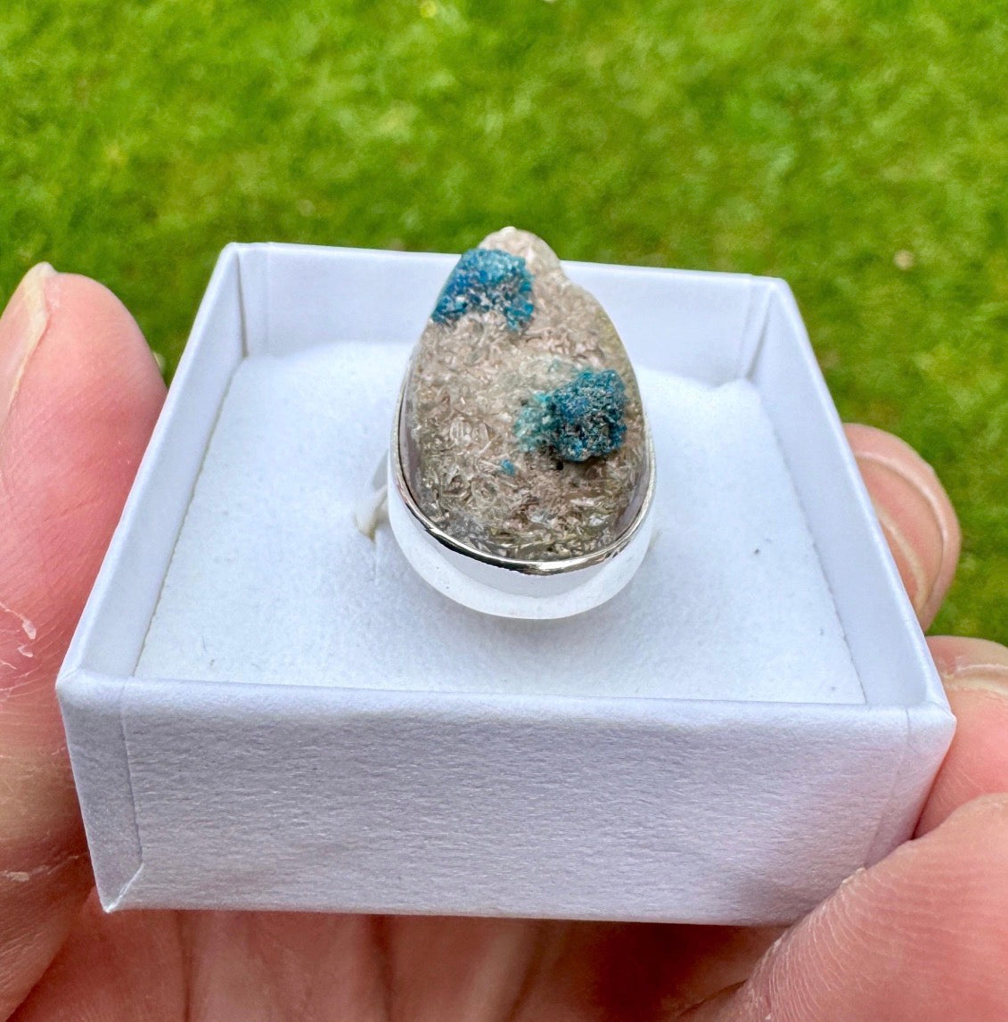 925 Sterling Silver Cavansite Ring