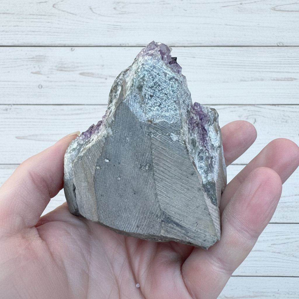 Amethyst Druzy Standing Cut Base 361 grams NPA08