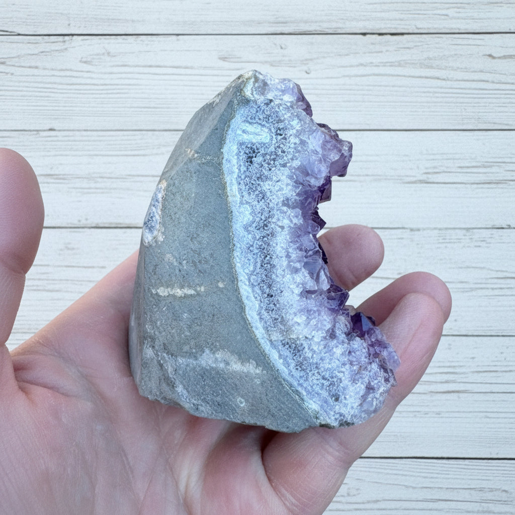 Amethyst Druzy Standing Cut Base 270 grams NPA12