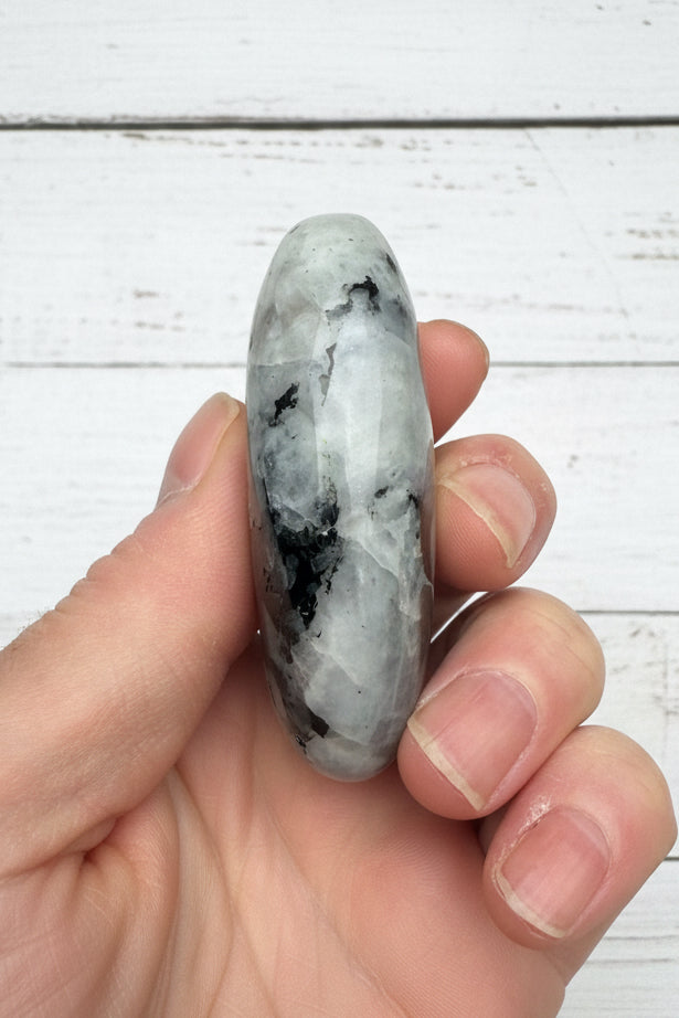 Rainbow Moonstone Palmstone 116 grams RMP05