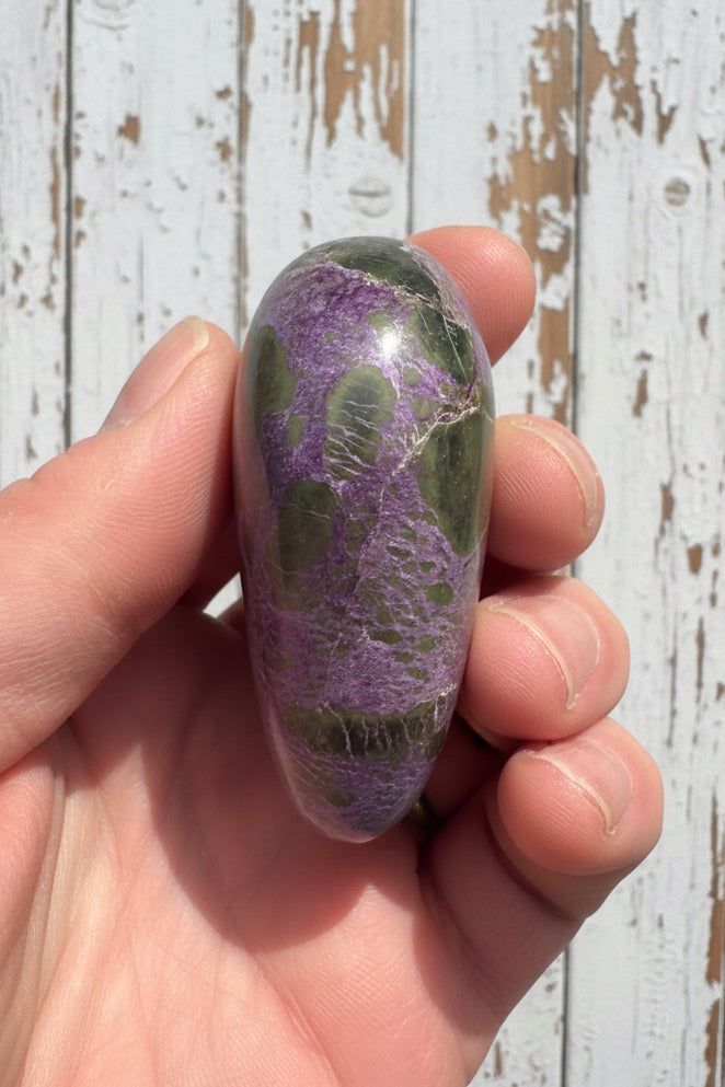Atlantisite Stichtite Heart Crystal 114 grams AH02