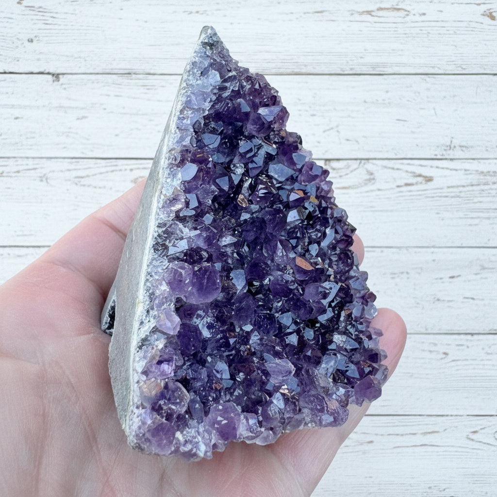 Amethyst Druzy Standing Cut Base 252 grams NPA11