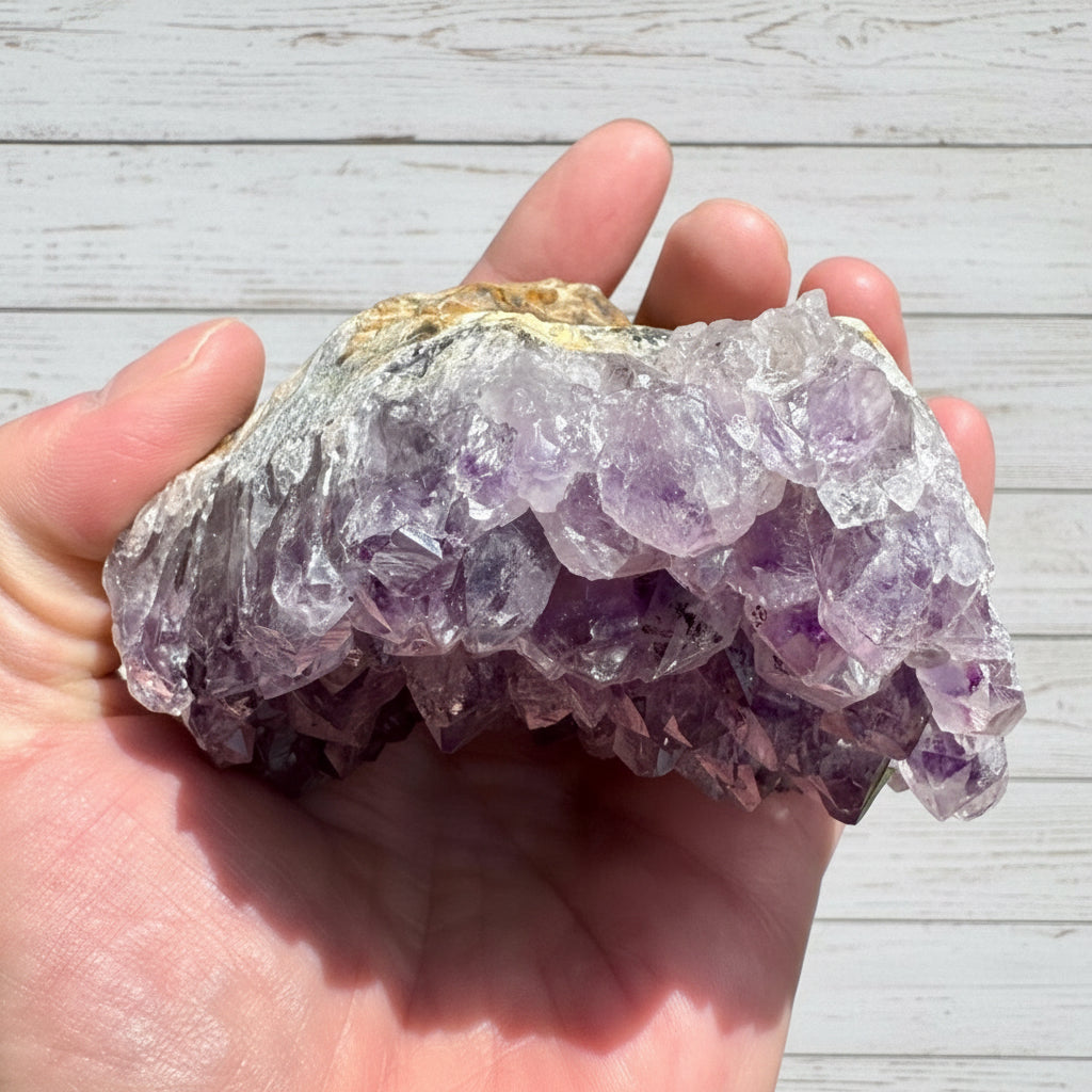 Amethyst Druzy Standing Cut Base 495 grams NSACB06