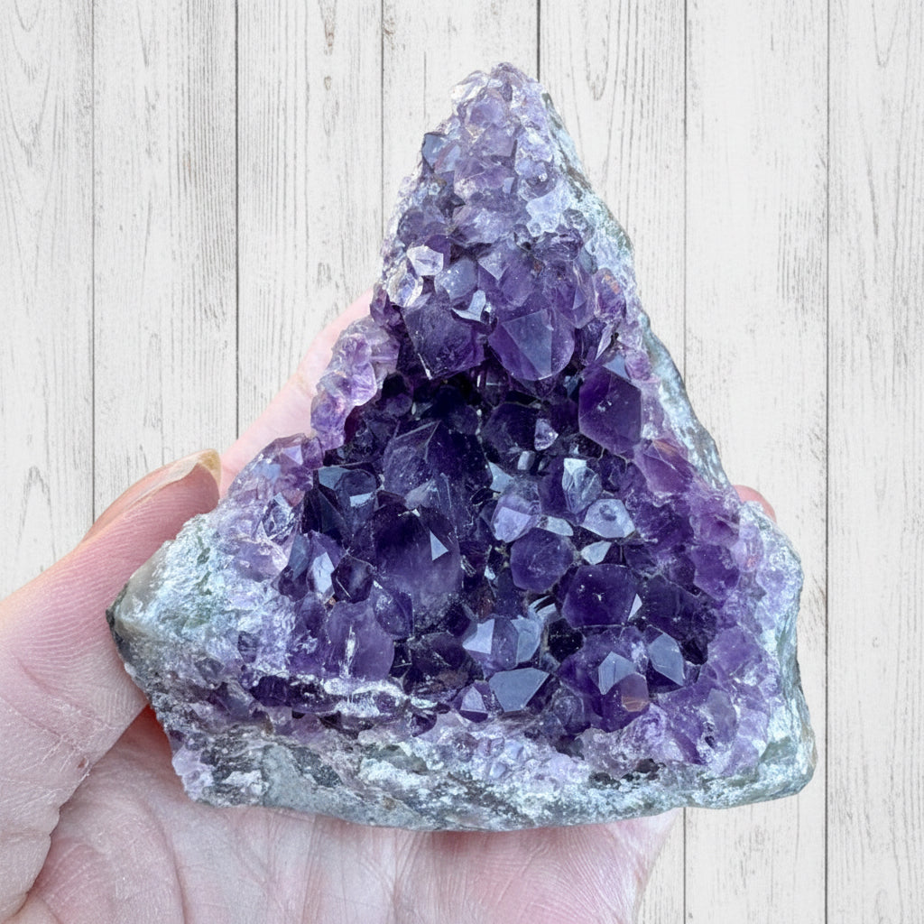 Amethyst Druzy Standing Cut Base 361 grams NPA08