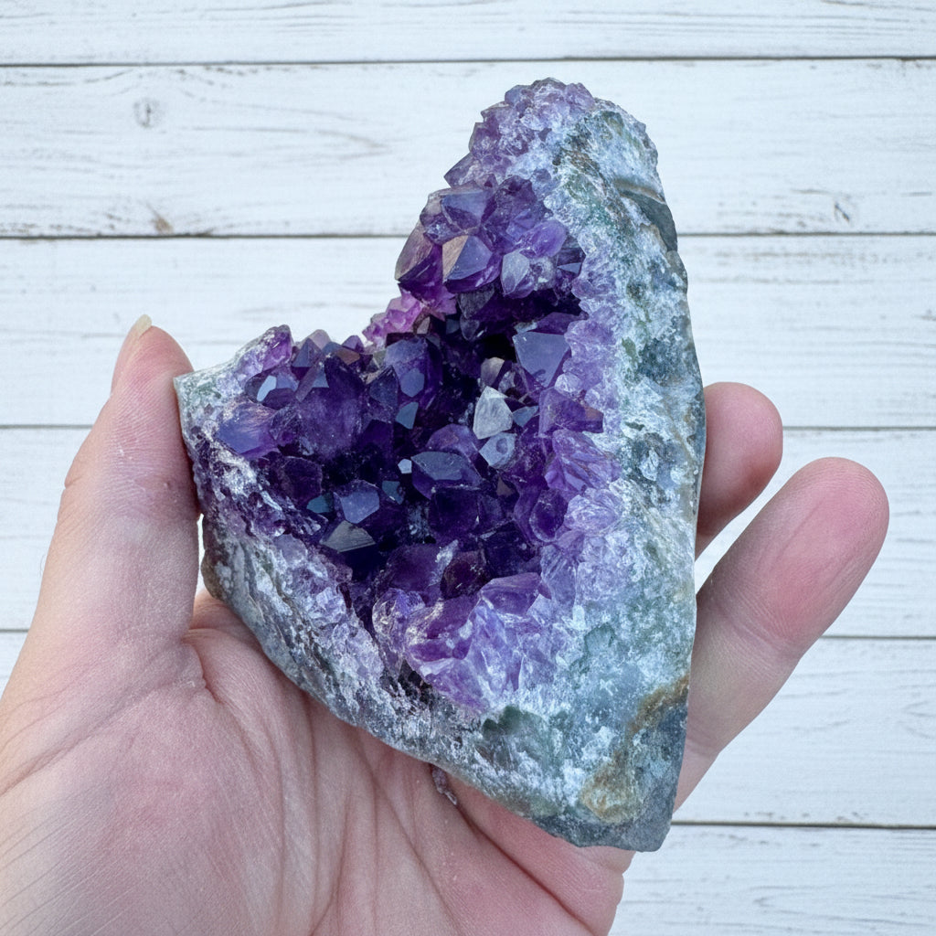 Amethyst Druzy Standing Cut Base 361 grams NPA08