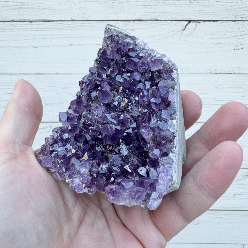 Amethyst Druzy Standing Cut Base 252 grams NPA11