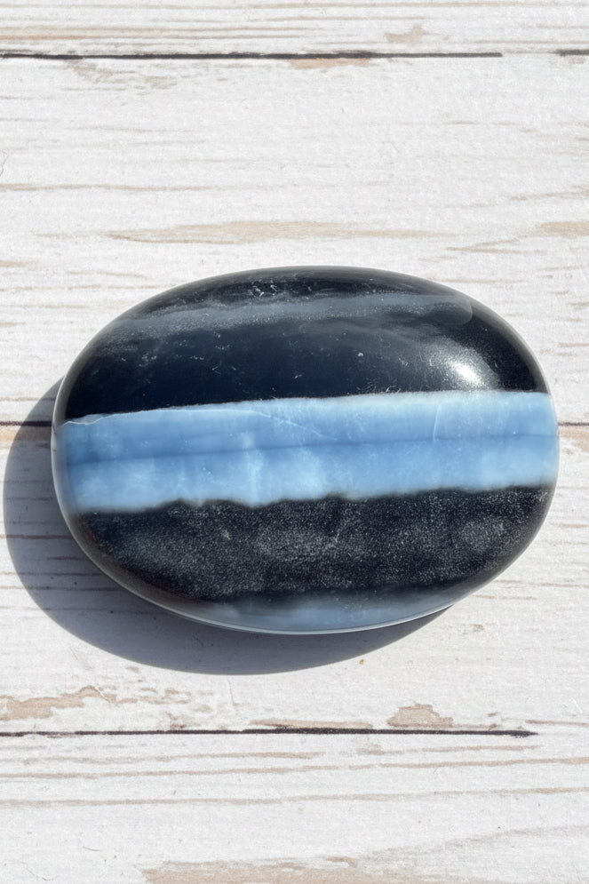 Owyhee Blue Opal Palmstone 83 grams BOP03