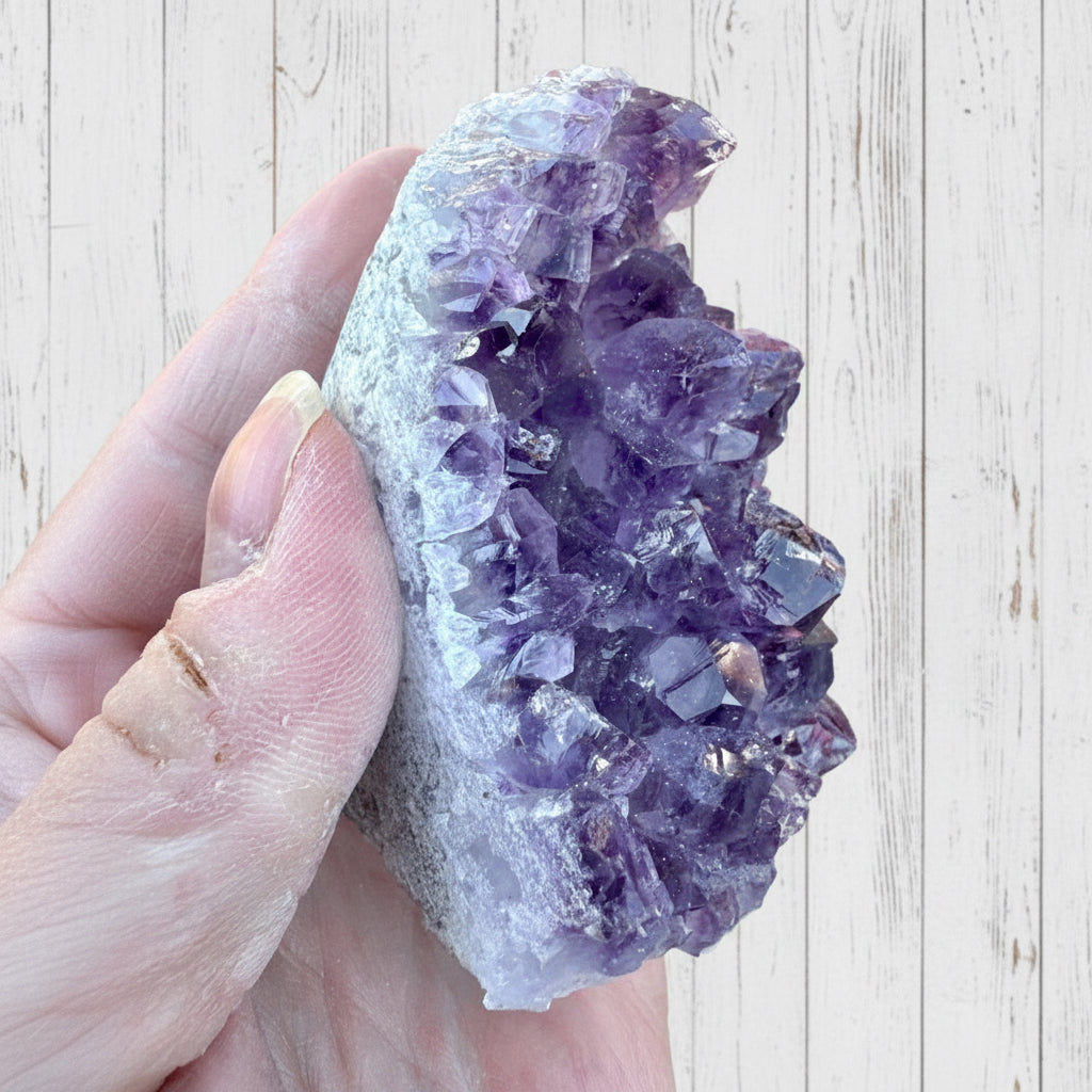 Amethyst Druzy Standing Cut Base 300 grams NPA09