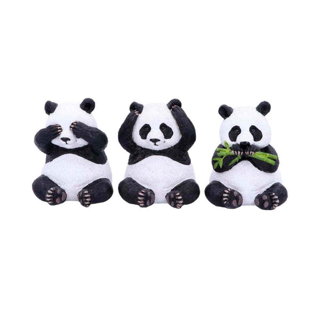 Three Wise Pandas See No Evil Set 8.5cm