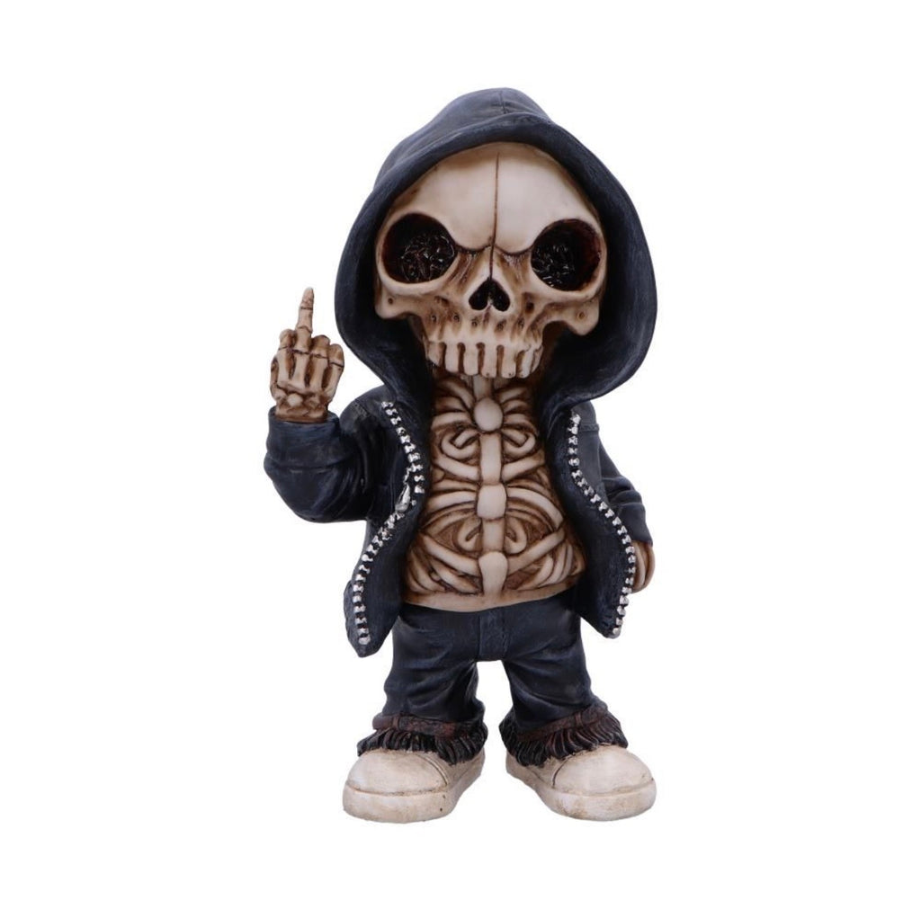 Flip The Bird Cursing Skeleton Ornament 25cm
