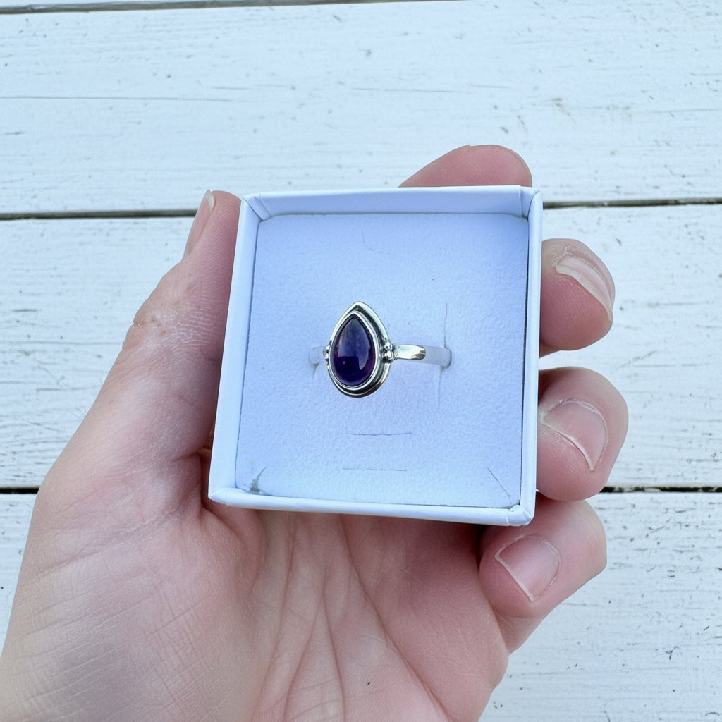 925 Sterling Silver Amethyst Ring