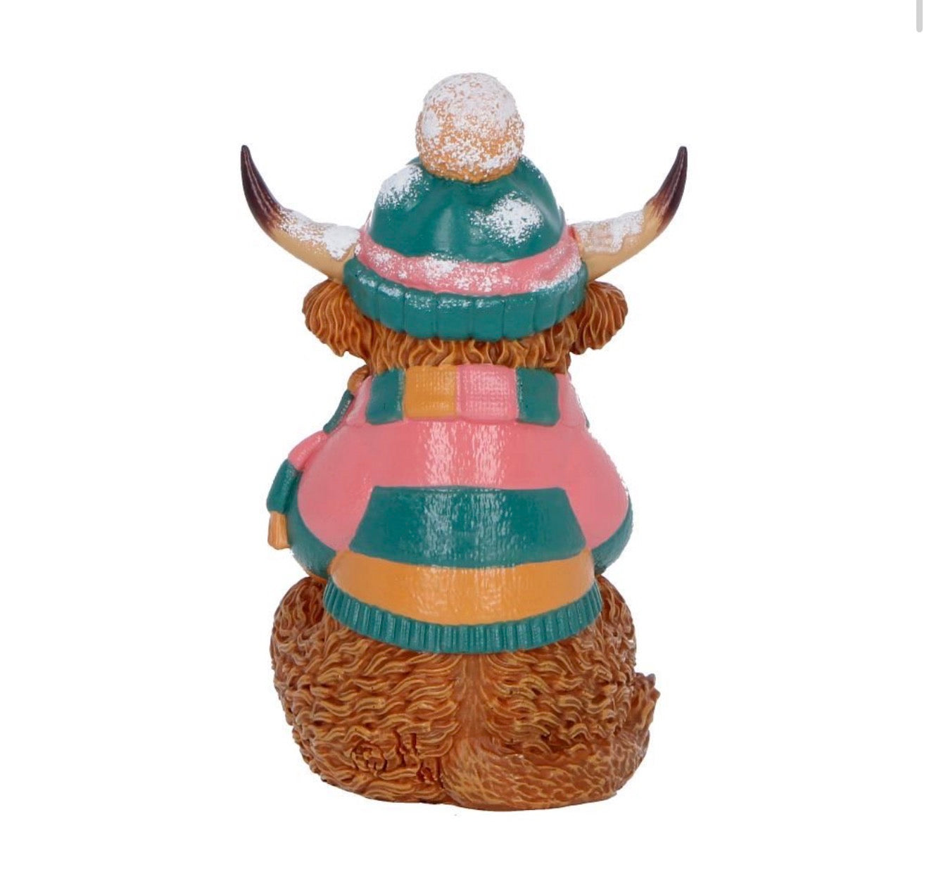 Winter Highland Cow Hot Cocoa 12.3cm