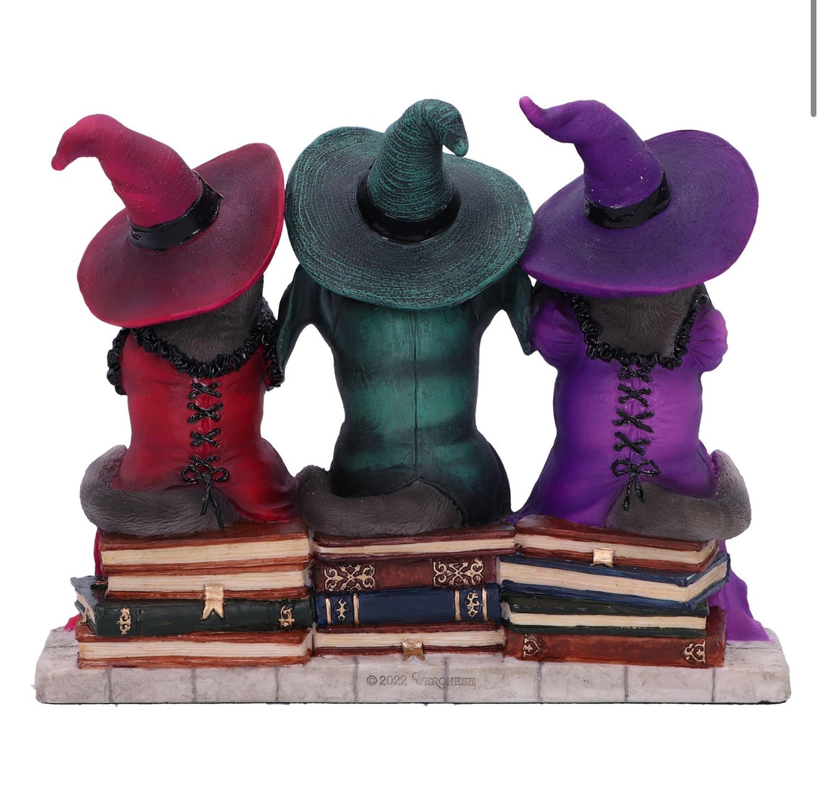 Three Wise Witchy Kittys See No Evil Witch Cats 15.3cm
