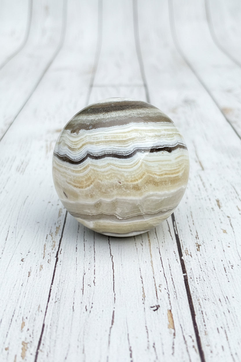 Zebra calcite Sphere 207 grams ZCS02