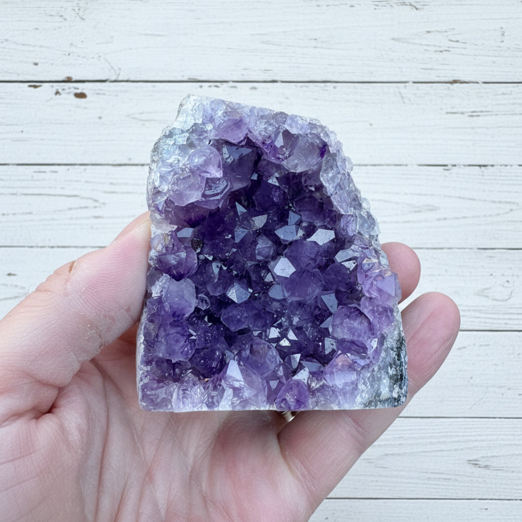 Amethyst Druzy Standing Cut Base 270 grams NPA12