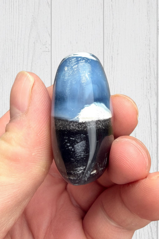 Owyhee Blue Opal Heart Crystal 64 grams BOH13