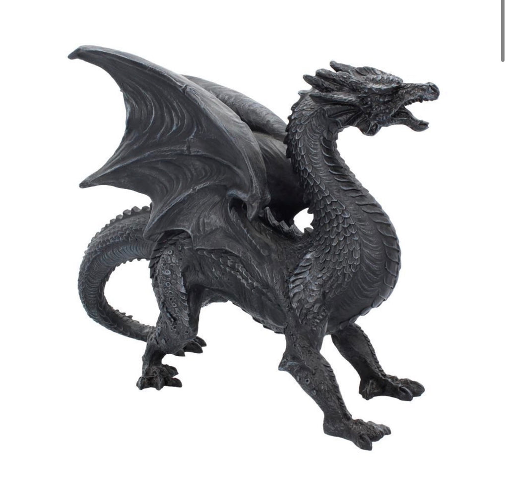 Dragon Watcher Black Dragon Ornament 31cm