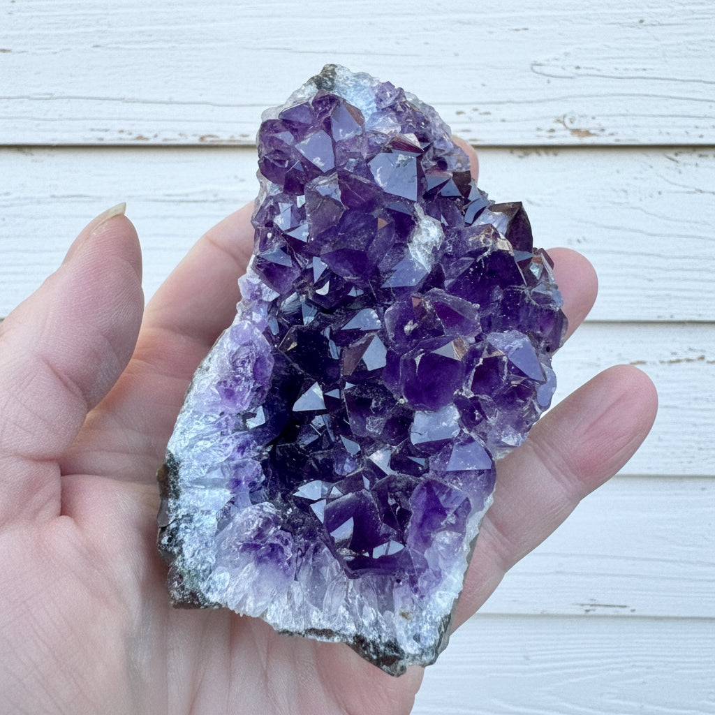 Amethyst Druzy Standing Cut Base 366 grams NPA10