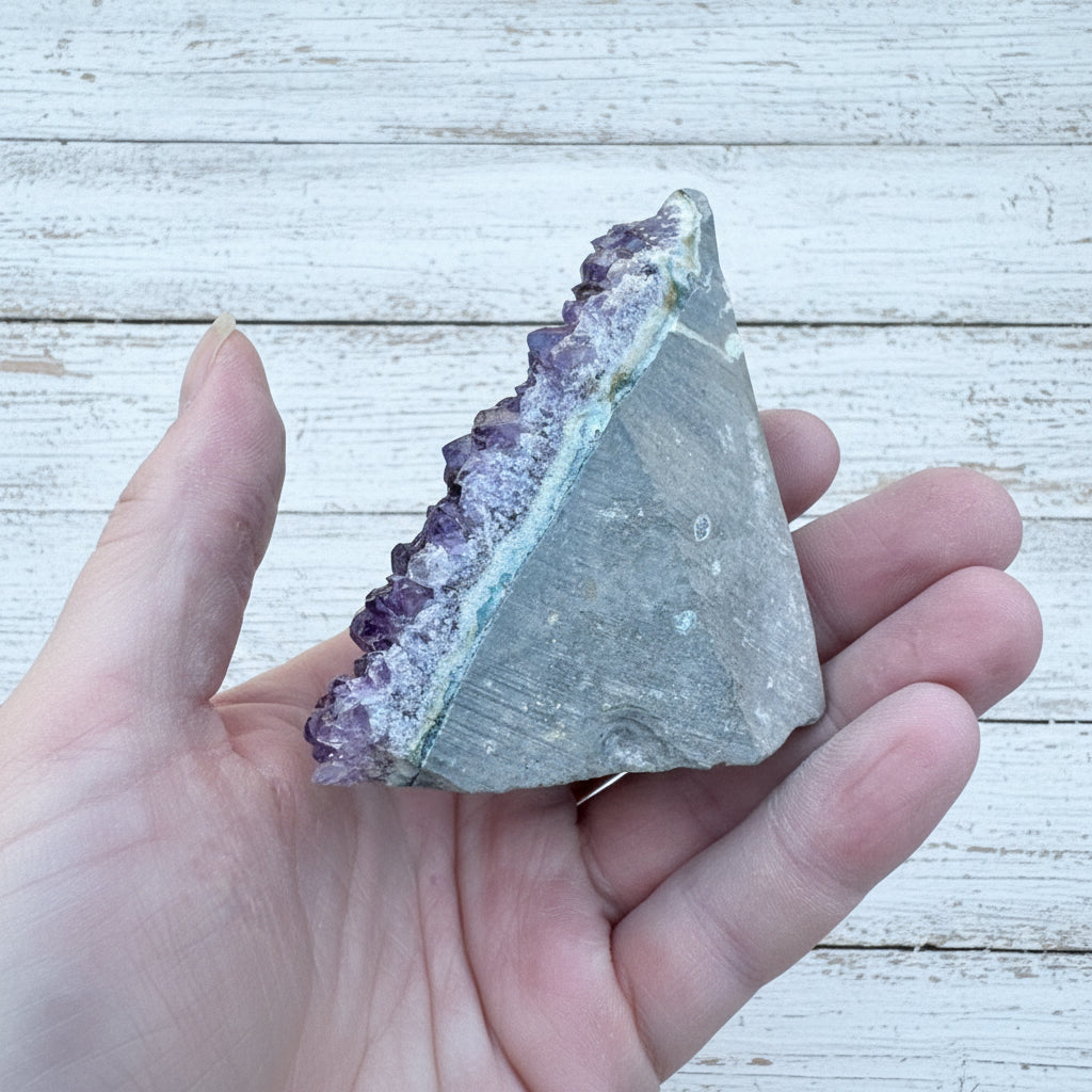 Amethyst Druzy Standing Cut Base 252 grams NPA11