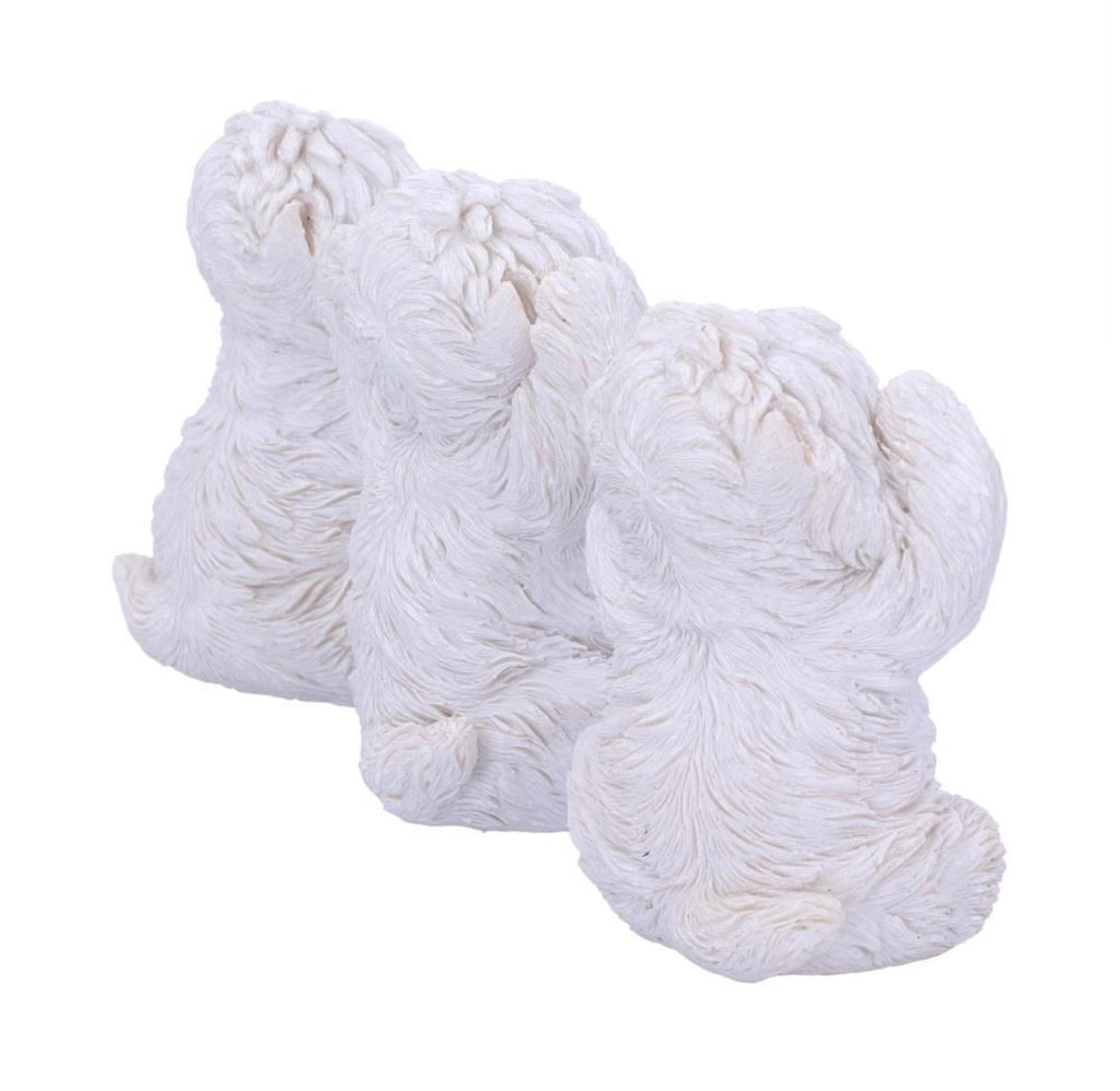Three Wise Westies See No Evil Set 8cm