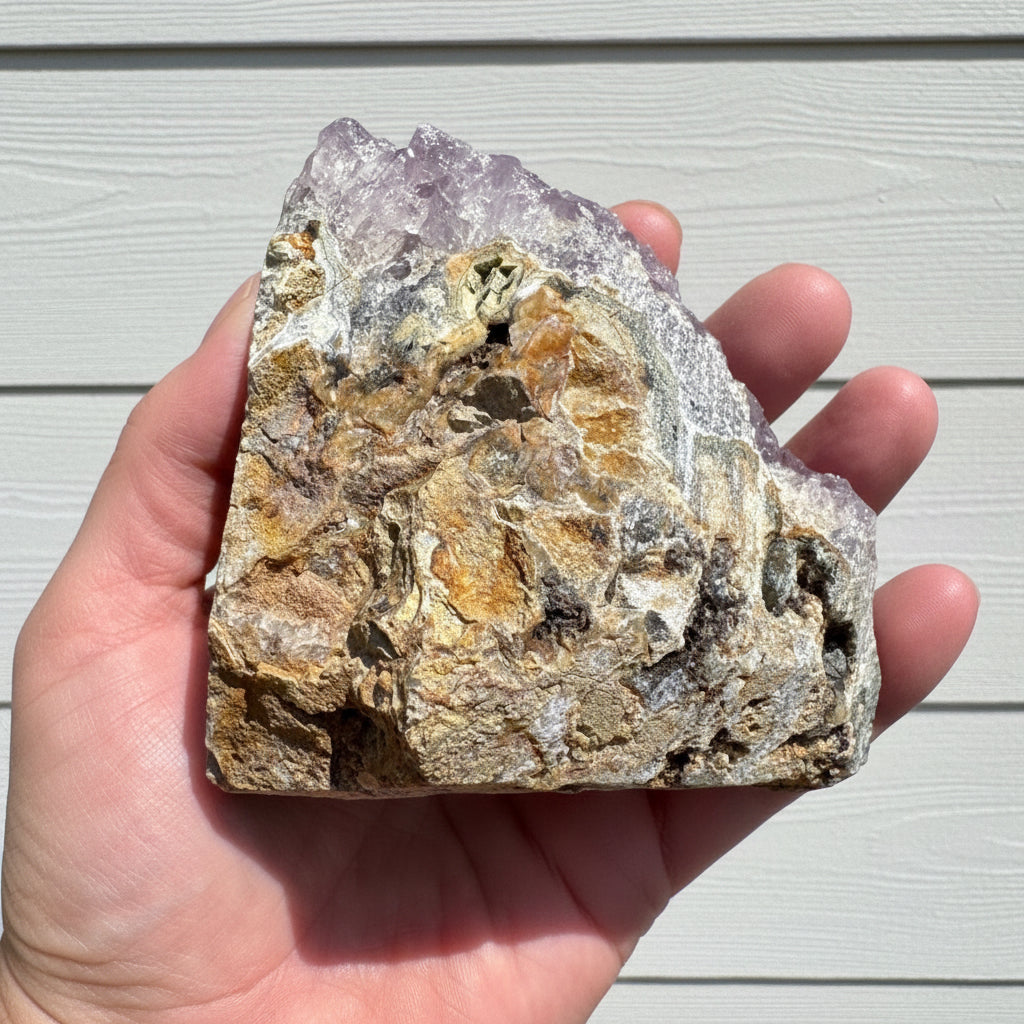Amethyst Druzy Standing Cut Base 495 grams NSACB06